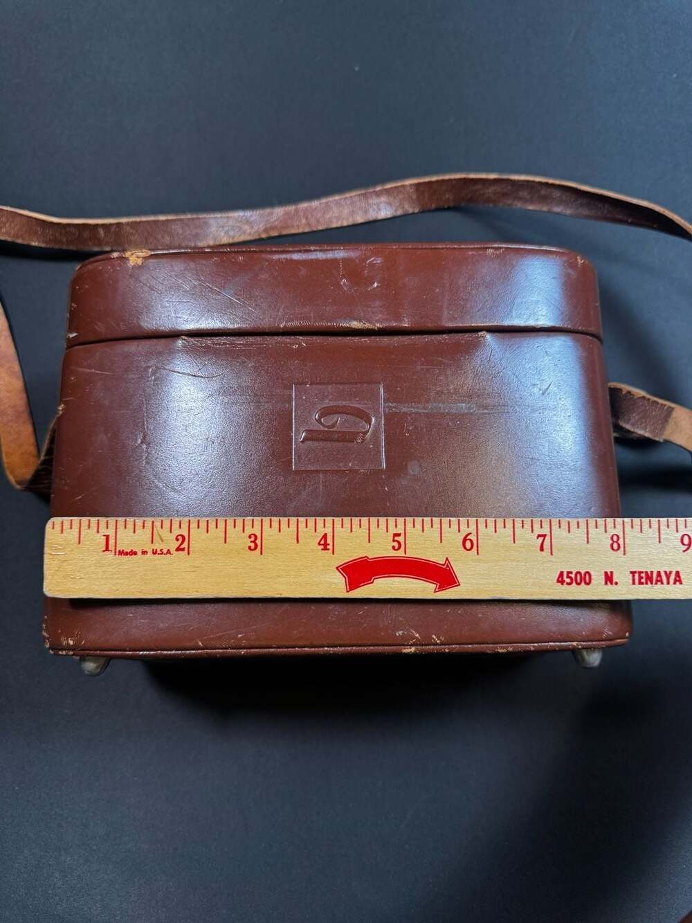 Vintage Omnica Deluxe Brown Leather Hard-Shell Camera Carrying Case - Picture 2 of 7